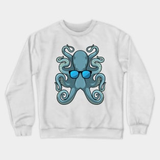 Octopus with Sunglasses Crewneck Sweatshirt